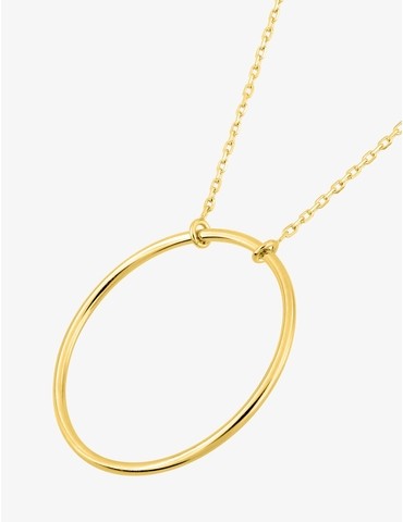 Collier anneau or jaune 750 ‰
