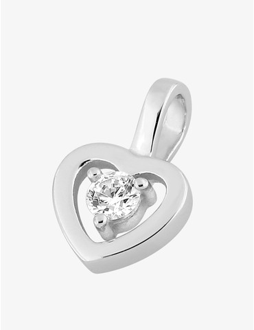 Pendentif cœur or blanc 750...