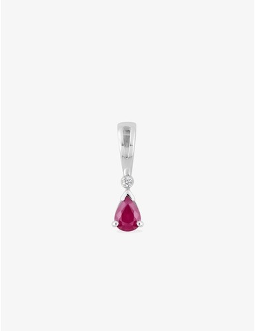 Pendentif or blanc 750 ‰...