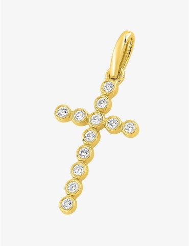 Pendentif croix or jaune...