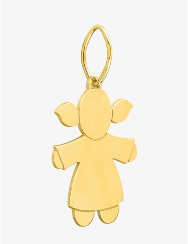 Pendentif fille or jaune 750 ‰