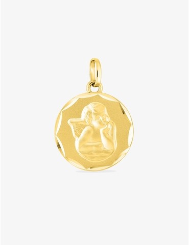 Pendentif médaille ange or...