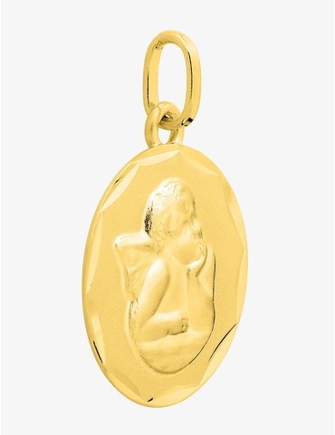 Pendentif médaille ange or...