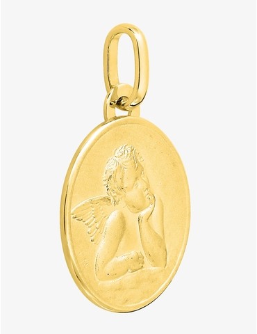 Pendentif médaille ange or...