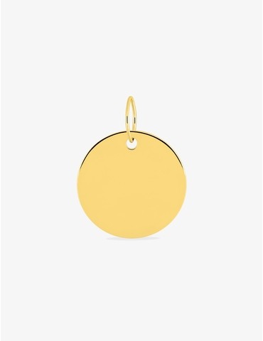 Pendentif jeton or jaune...