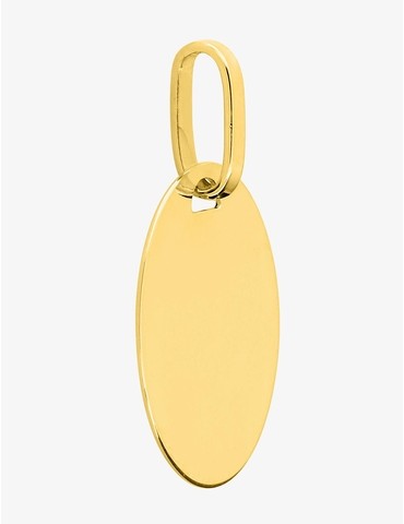 Pendentif plaque ovale or...