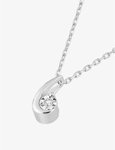 Collier virgule or blanc...