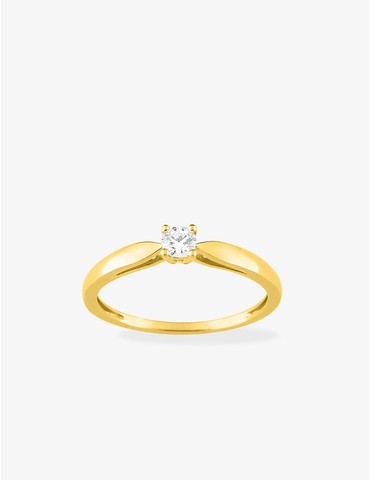 Bague solitaire or jaune...