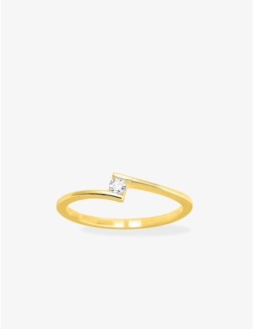 Bague solitaire or jaune...