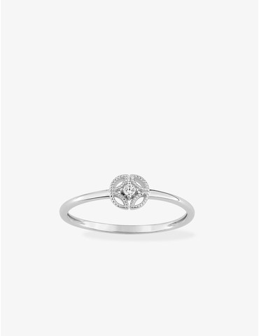 Bague or blanc 750 ‰,...