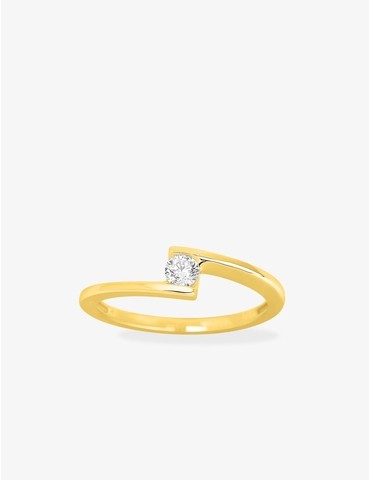 Bague solitaire or jaune...