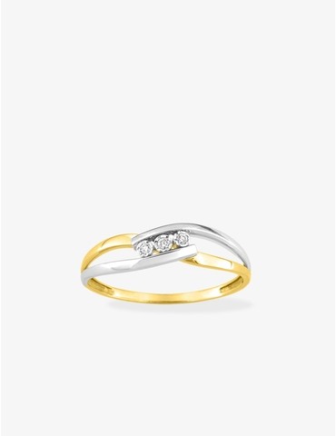 Bague trilogie or jaune 750...