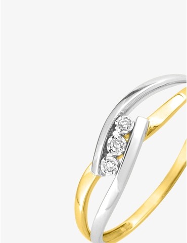 Bague trilogie or jaune 750...