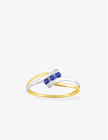 Bague bicolore or jaune 750...