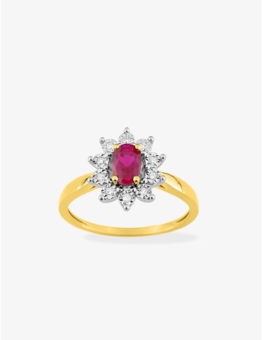 Bague bicolore or jaune 750...