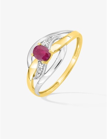Bague or jaune 750 ‰,...