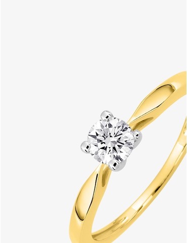 Bague bicolore or 750 ‰ et...