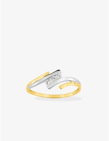 Bague trilogie or jaune 750...