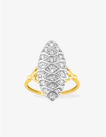 Bague marquise en or jaune...