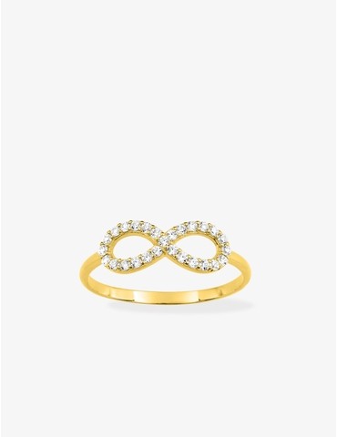 Bague infini or jaune 750 ‰...