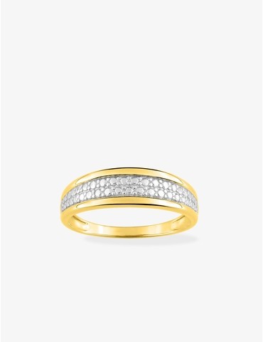 Bague bicolore or jaune 750...