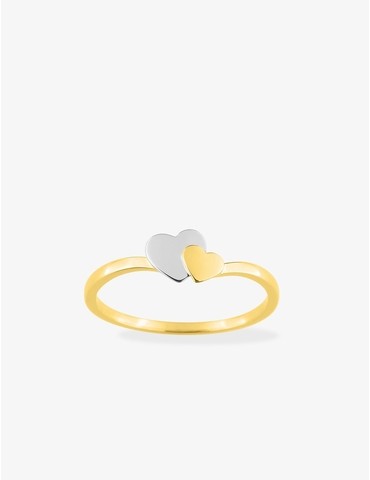 Bague bicolore or jaune 750...