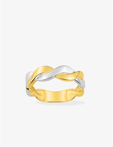 Bague bicolore or jaune 750...