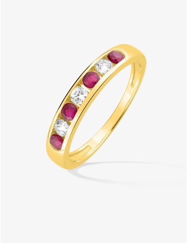 Bague demi-alliance or...
