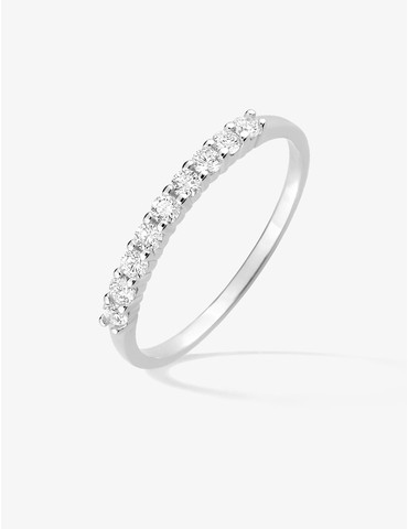 Bague or blanc 750 ‰ et...