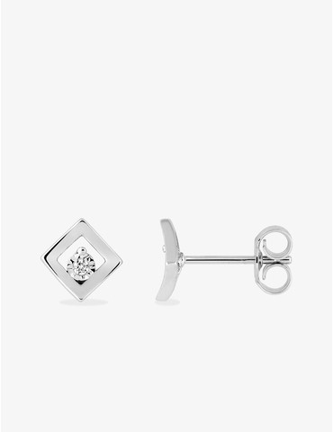 Boucles d'oreilles or blanc...