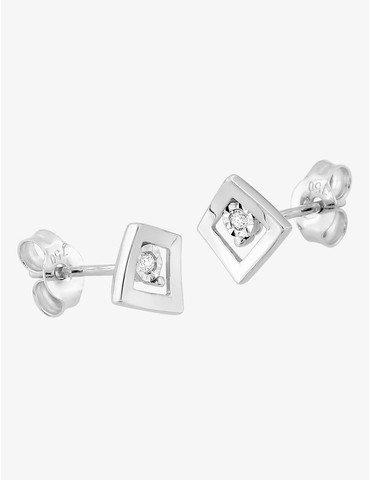 Boucles d'oreilles or blanc...