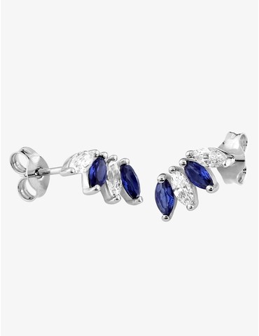 Boucles d'oreilles or blanc...