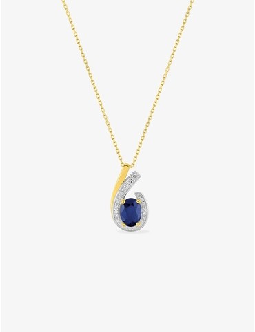 Collier or jaune 375 ‰,...