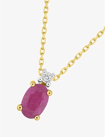 Collier fantaisie or jaune...