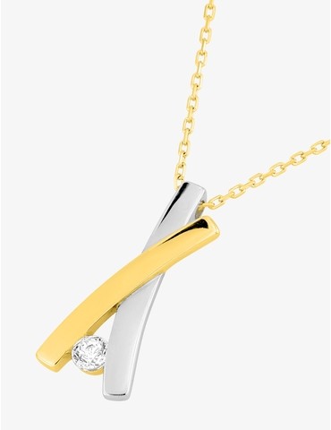 Collier fantaisie or jaune...