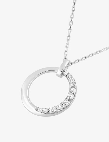 Collier or blanc 375 ‰,...