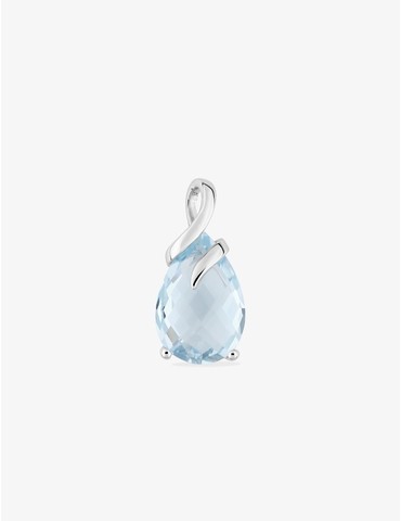 Pendentif or blanc 375 ‰,...