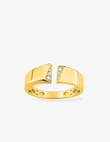 Bague anneau entrecoupé or...