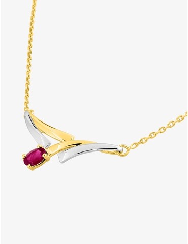 Collier fantaisie or 750‰...