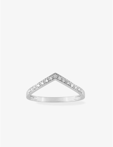 Bague triangulaire or blanc...