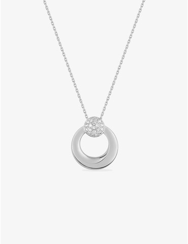 Collier cercle or blanc...