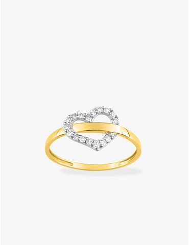 Bague cœur oxydes de...