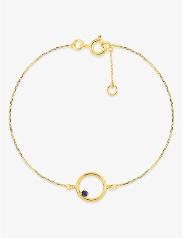 Bracelet cercle et saphir...