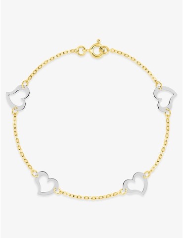 Bracelet cœurs or 750‰...