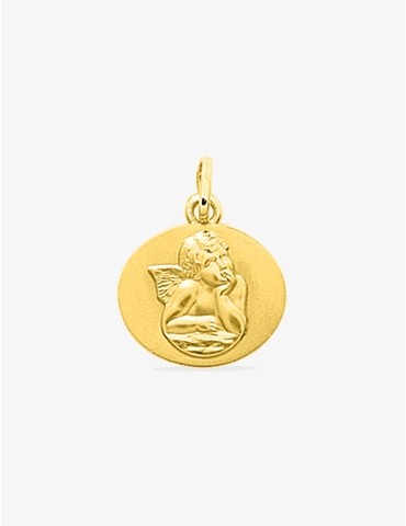 Médaille ovale ange or...