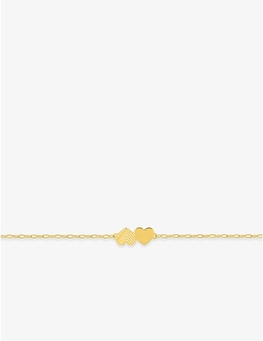 Bracelet double cœur or...