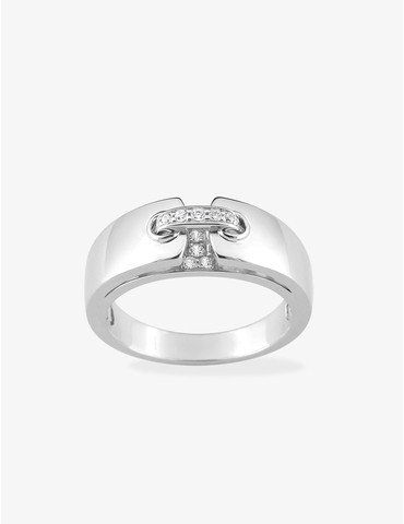 Bague fantaisie or blanc...