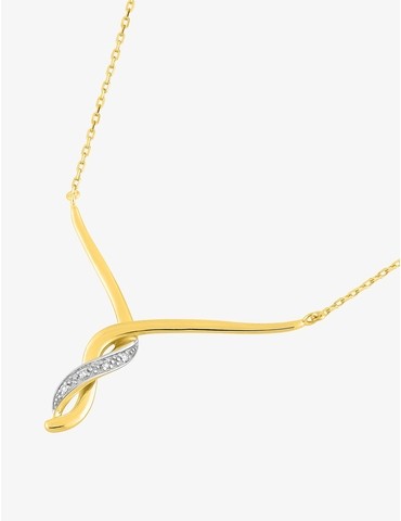 Collier entrelacs or jaune...
