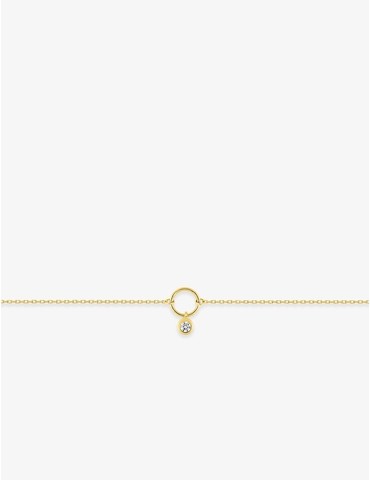 Bracelet cercle or jaune...