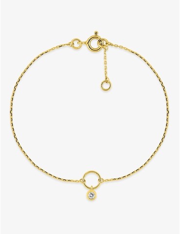Bracelet cercle or jaune...